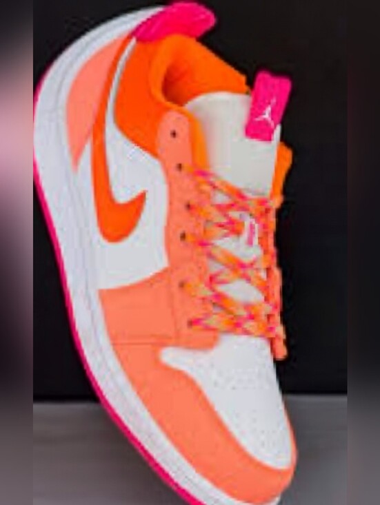 Jordan Shoes - Air Jordan 1 Low Utility Crimson Pulse GS 5.5Y / W 7